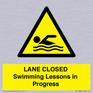 LANE CLOSED Swimming Lessons in Progress